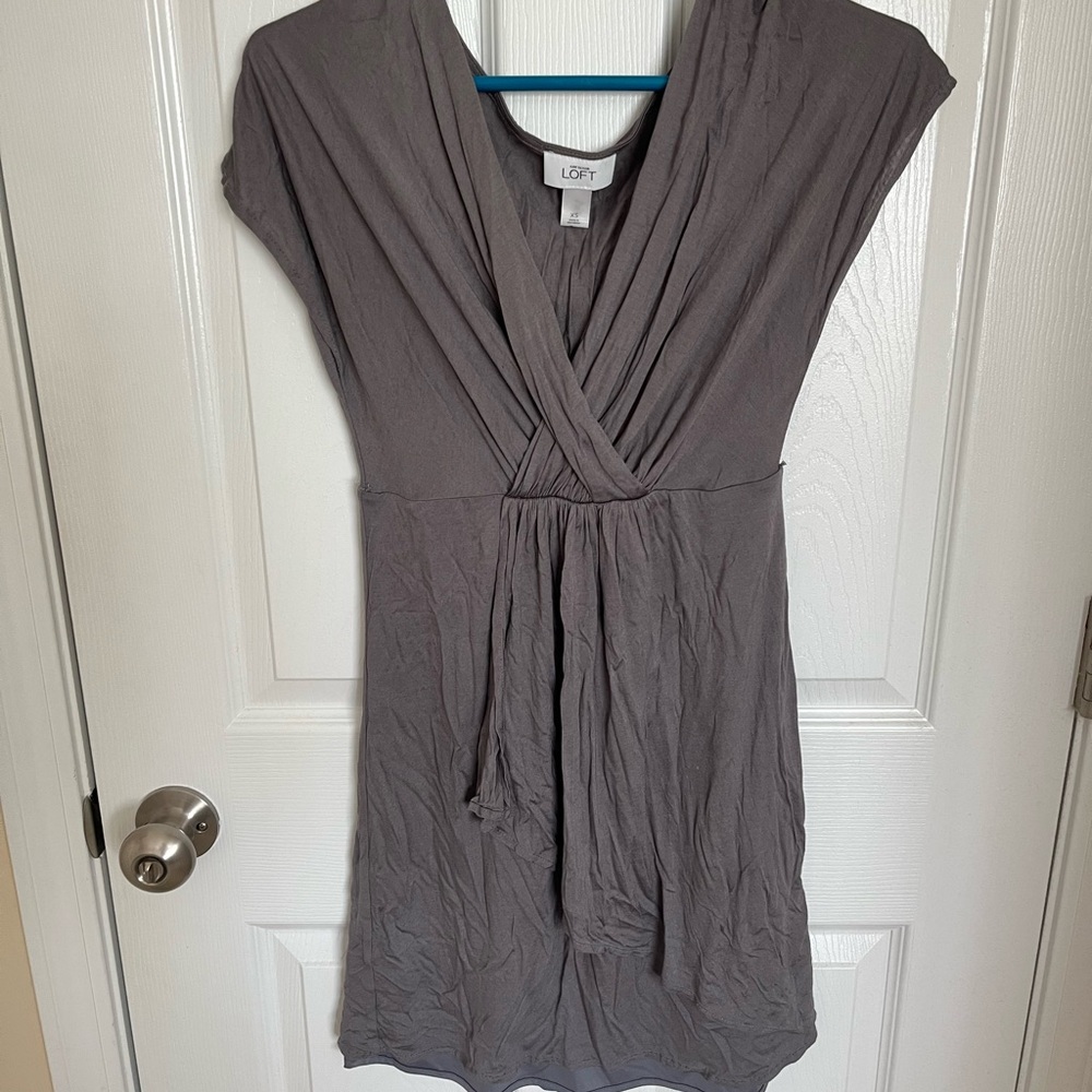 Gray Draped Dress